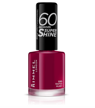 Rimmel London 60 Seconds Super Shine Nail Polish 320 Rapid Ruby
