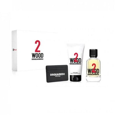 DsQuared2 2 Wood Set - + Shower Gel + Card Holder | EDT
