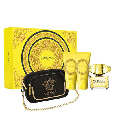 Versace Yellow Diamond Set - + Body Lotion + Shower Gel + Clutch | EDT