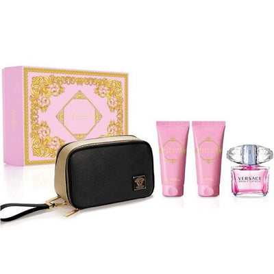 Versace Bright Crystal Set - + Body Lotion + Shower Gel + Pouch | EDT