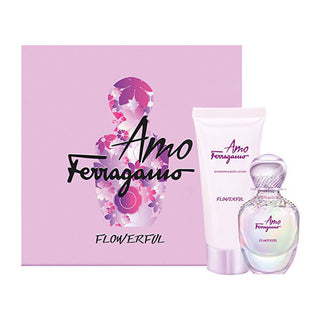Salvatore Ferragamo Amo Ferragamo - Flowerful Set Salvatore Ferragamo: Amo Ferragamo Flowerful + Amo Ferragamo Flowerful Shimmer Day & Night Body Lotion for Women | EDT