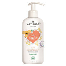 Attitude Baby Leaves Kids Body Soap Shampoo 2 in 1 Pear Juice