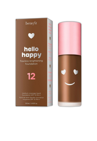 Benefit Hello Happy Brightening Liquid Foundation 12 Deep Warm SPF 15