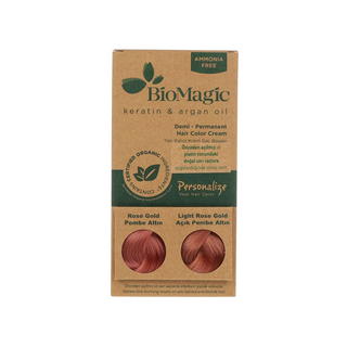 Biomagic Biomagic Keratin & Argan Oil Demi-Permanent Hair Dye Rose Gold *Tester 250 ml *Tester Permanent Hair Dye