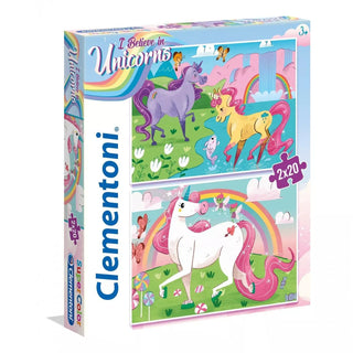 Clementoni Set Duo Clementoni Supercolor I Believe In Unicorns Puzzle For Girls
