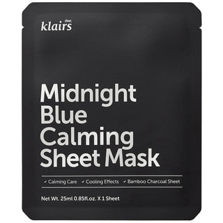 Dear Klairs Midnight Blue Calming & Cooling Sheet Mask For Face
