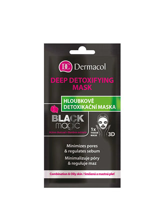 Dermacol Black Magic Activated Charcoal Detoxifying Sheet Mask For Face *Tester