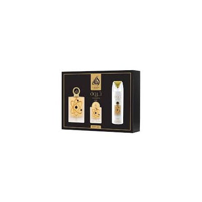 Lattafa Pride Tharwah Gold Set - + Deo Spray + + Atomizer | EDP