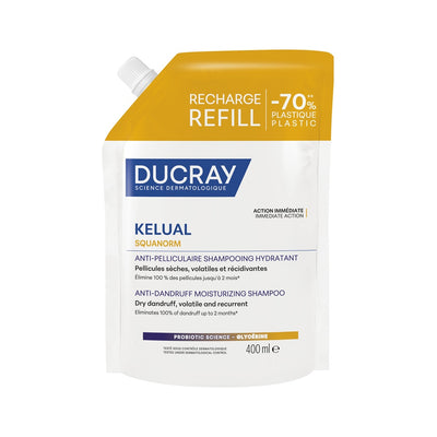 Ducray Kelual Squanorm Hair Treatment Shampoo Anti-Dandruff For Scalp With Dry Dandruff Refill