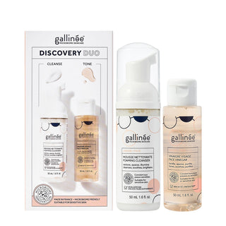 Gallinee Duo Set Set Gallinee: Microbiome Skincare Prebiotics & Postbiotics Purifying Cleansing Foam + Microbiome Skincare Prebiotics & Postbiotics Soothing Lotion For Face