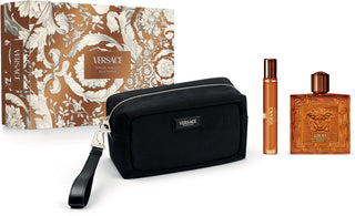Versace Eros Najim Gift Set Parfum 100ml Parfum 10ml and Black Trousse