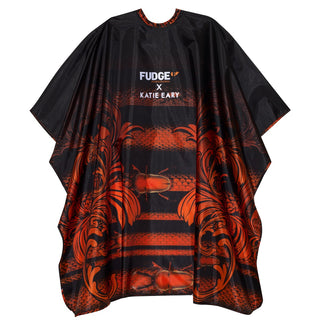 Fudge Professional Katie Eary Hairdressing Cape Red Black