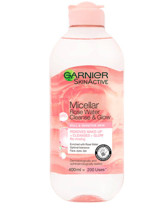 Garnier Rose Glow Eliminates Impurities Micellar Water For All Skin Types