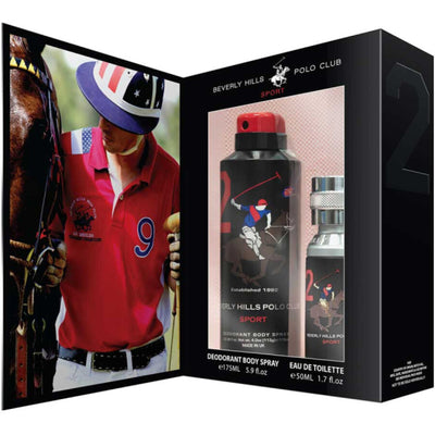 Beverly Hills Polo Club Gift Set Beverly Hills Polo Club: 1982 - Sport 2 + 1982 - Sport 2 Anti-Perspirant Deodorant Spray for Men | EDT