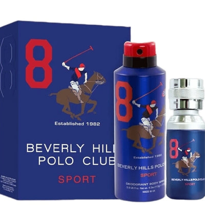 Beverly Hills Polo Club Gift Set Beverly Hills Polo Club: 1982 - Sport 8 + 1982 - Sport 8 Anti-Perspirant Deodorant Spray for Men | EDT