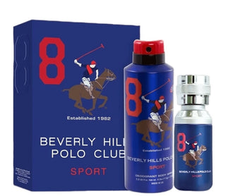 Beverly Hills Polo Club Gift Set Beverly Hills Polo Club: 1982 - Sport 8 + 1982 - Sport 8 Anti-Perspirant Deodorant Spray for Men | EDT