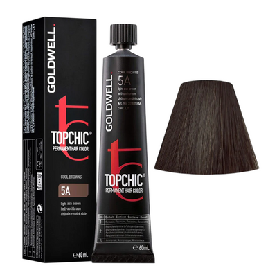 Goldwell Topchic Naturals 5A Light Ash Brown Permanent Hair Dye