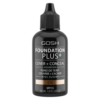 Gosh Foundation Plus+ Cover & Conceal Liquid Foundation 010 Tan SPF15