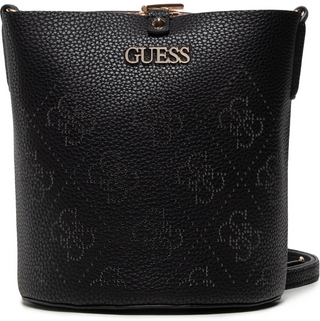 Guess Amara Polyester Textile Handbag Logo Black HWSG8493010 22 x 20.5 x 14 cm