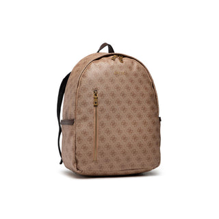 Guess Vezzola Synthetic Leather Textile Backpack Brown Logo