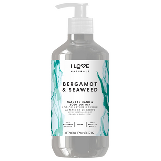 I Love Naturals Collection Vegan Moisturizing Bergamot & Seaweed Lotion For Hands & Body