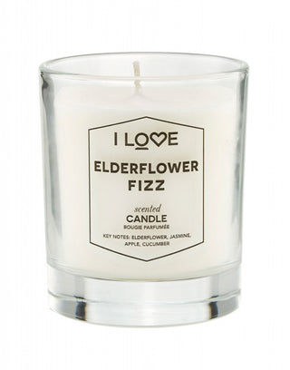 I Love Elderflower Fizz Raspberry Scented Candle