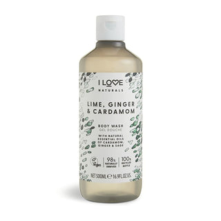 I Love Naturals Collection Vegan Lime Ginger & Cardamom Hydrating Shower Gel For All Skin Types