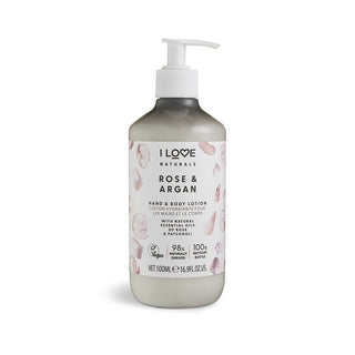I Love Naturals Collection Vegan Moisturizing Rose & Argan Lotion For Hands & Body