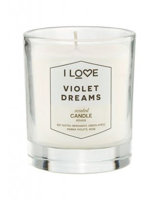 I Love Signature Collection Bergamot Green Apple Parma Violets Rose Scented Candle