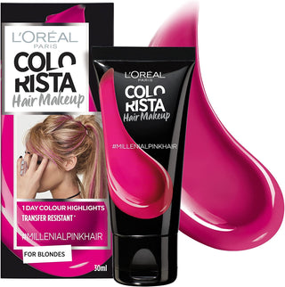 L`Oreal Paris Colorista Hair Makeup Semi-Permanent Hair Dye #MILLENIALPINK Permanent Hair Dye