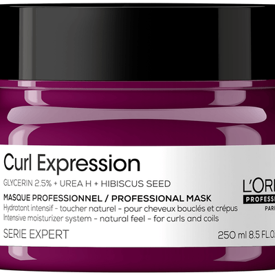 L`Oreal Professionnel Serie Expert Curl Expression Glycerin2.5% + Urea H + Hibiscus Seed Hair Treatment Cream Mask Intense Moisturizing