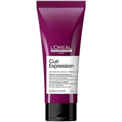 L`Oreal Professionnel Serie Expert Curl Expression Glycerin2% + Urea H + Hibiscus Seed Hair Leave-In Cream Treatment Intense Moisturizing