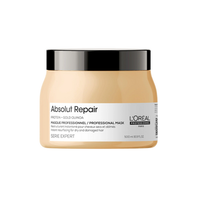 L`Oreal Professionnel Serie Expert Absolut Repair Protein + Gold Quinoa Hair Treatment Cream Mask Instant Resurfacing