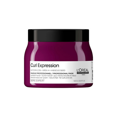 L`Oreal Professionnel Serie Expert Curl Expression Glycerin2.5% + Urea H + Hibiscus Seed Hair Treatment Cream Mask Intense Moisturizing