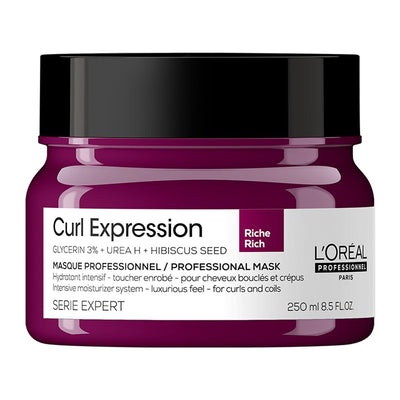 L`Oreal Professionnel Serie Expert Curl Expression Rich Glycerin3% + Urea H + Hibiscus Seed Hair Treatment Cream Mask Intense Moisturizing