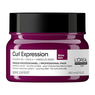 L`Oreal Professionnel Serie Expert Curl Expression Rich Glycerin3% + Urea H + Hibiscus Seed Hair Treatment Cream Mask Intense Moisturizing