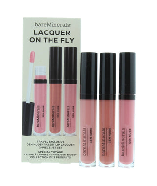 BareMinerals Lacquer On The Fly Set BareMinerals: Gen Nude Liquid Lipstick Cant Even + Gen Nude Liquid Lipstick Dahling + Gen Nude Liquid Lipstick Major