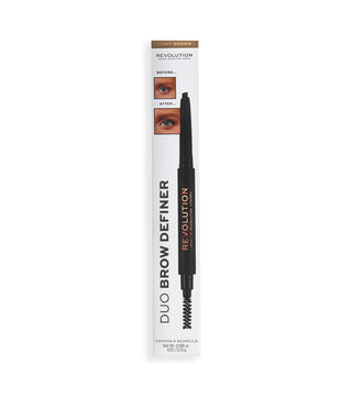 Makeup Revolution Duo Brow Definer Pencil Light Brown