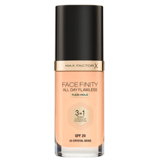 Max Factor Facefinity All Day Flawless Vegan Matte Primer Concealer & Foundation 3-In-1 33 Crystal Beige SPF 20