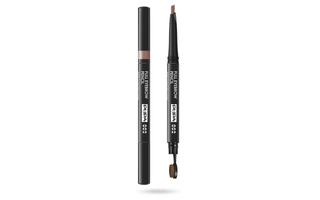 Pupa Full Paraben-Free Definer Double-Ended Eyebrow Cream Pencil & Brush 2-In-1 002 Brown *Tester