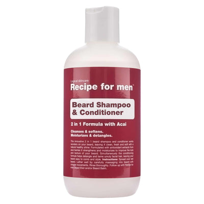 Recipe For Men Beard Shampoo & Conditioner Cleansing and Conditioning Beard Shampoo Moisture