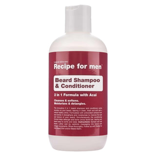 Recipe For Men Beard Shampoo & Conditioner Cleansing and Conditioning Beard Shampoo Moisture