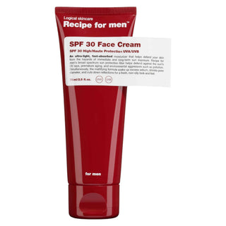 Recipe For Men SPF 30 Face Cream Moisturizer Cream For Face SPF30