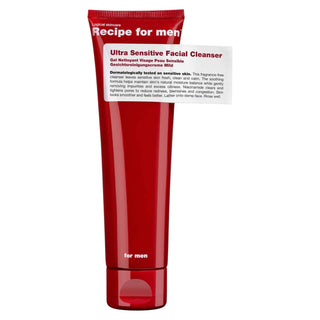 Recipe For Men Ultra Sensitive Facial Cleanser Fragrance-Free Gentle Cleansing Cleansing Gel Face