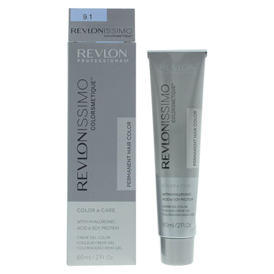 Revlon Revlonissimo Colorsmetique Hyaluronic Acid 9.1 Very Light Ash Blonde Permanent Hair Dye