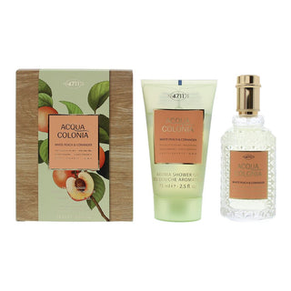4711 Set 4711: Acqua Colonia White Peach & Coriander Eau De Cologne Unisex + Acqua Colonia White Peach & Coriander Moisturizing Shower Gel Body All Skin Types