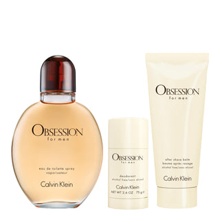 Calvin Klein Set Calvin Klein: Obsession Eau De Toilette For Men + Obsession Calming After-Shave Balm + Obsession Anti-Sweat Deodorant Stick For Men