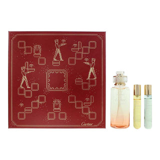 Cartier Set Cartier: Rivieres de Cartier Insouciance Eau De Toilette Unisex + Rivieres de Cartier Luxuriance Eau De Toilette Unisex + Allegresse Eau De Toilette Unisex