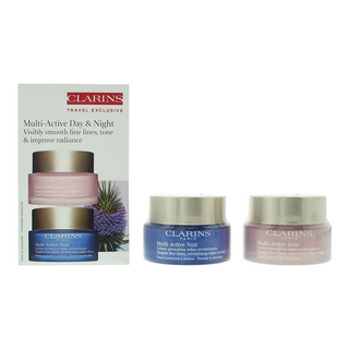 Clarins Set Clarins: Multi Active Jour Age-Defying Day Cream For Face + Multi Active Hyaluronic Acid Hydrating Night Cream For Face