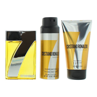 Cristiano Ronaldo Set Cristiano Ronaldo: CR7 Discover Eau De Toilette For Men + CR7 Discover Scented Spray For Men + CR7 Discover Shower Gel For All Skin Types